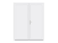 PORTE DE SERVICE PVC 2 VANTAUX