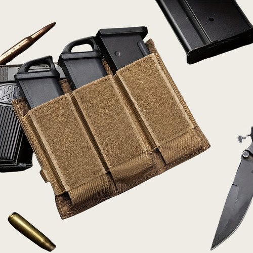Molle triple pistol magazine - molle,