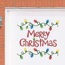 " Joyeux Noël " Mode Ancienne Guirlande Lumineuse Porte Garage Housse Aimants