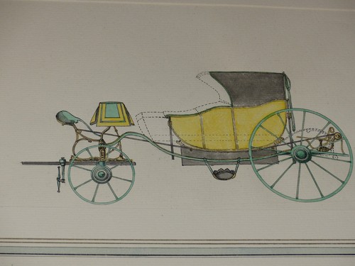 Old voiture cheval 18e - voiture, a