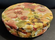 Boîte à couture ou confiserie carton recouvert tissu années 80