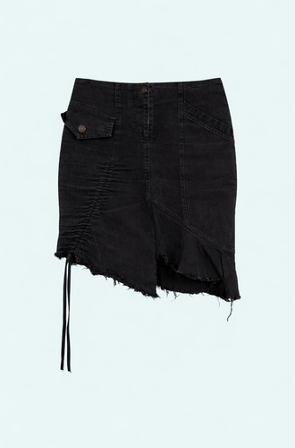 Jupe short jean noir silla - jupe,