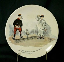 Assiette parlante Sarreguemines série militaire