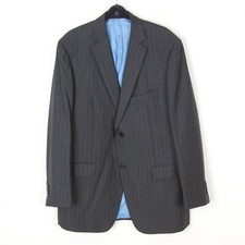 Veste De Costume Rayée Grise