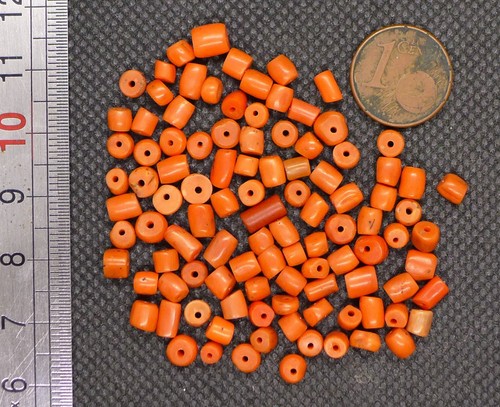 Lot perles corail collier - lot,