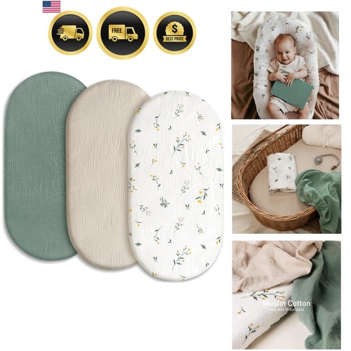 Muslin bassinet sheets pack - bassinet, 3