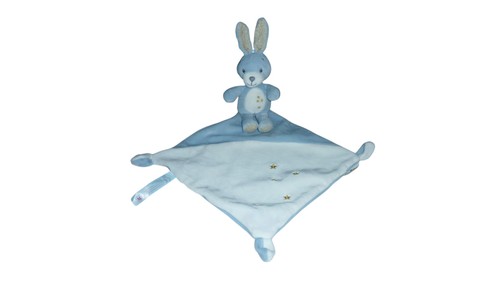Peluche mouchoir lapin - , bleu