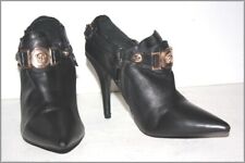 VERSACE Escarpins Talons  VINTAGE MEDUSA Tout Cuir Noir T 41 BON ETAT