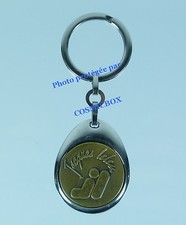 Porte-clés métal ancien JACQUES LELEU fabricant de canapés pub keychain keyring