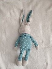Doudou lapin bleu bebe
