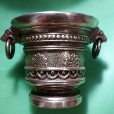 Collection Bronze Mini Mortier 7 cm  Signé Le Verrier (Max) 575 Grs  Haut. 7,5cm