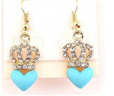 Couronne bleue coeur, boucle