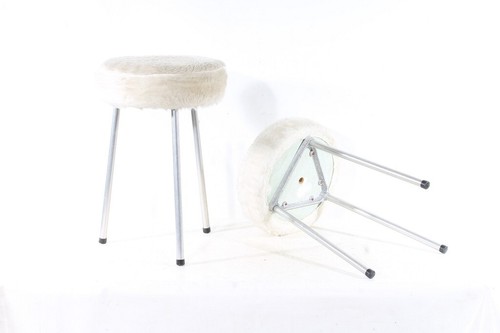 Ancien pouf vintage - 1,