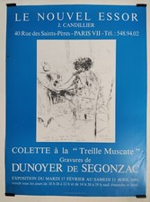 Dunoyer de Segonzac Colette à la treille muscate 1981 Affiche Originale Expo