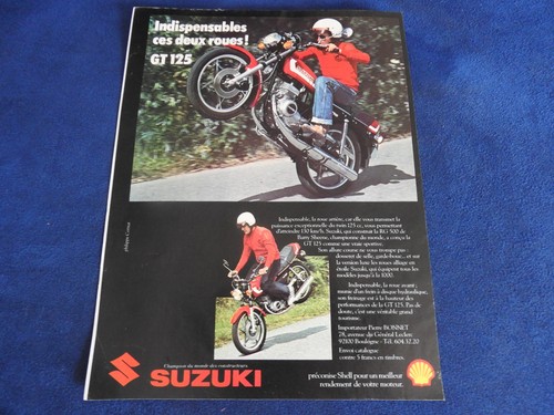 Publicité moto suzuki 125 - publicité, gt