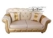 Canapé 2 Places Réseau Et Matelas Chesterfield Moderne Faux Ou Velours Qualsia