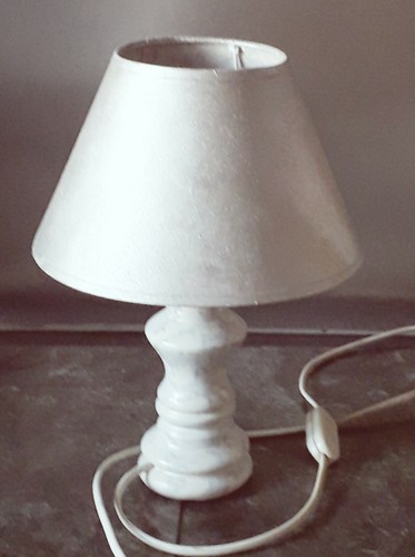 Lampe pied faux - pied, marbre