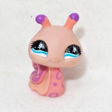 LITTLEST PET SHOP PETSHOP LPS #823 HASBRO ESCARGOT ROSE VIOLET NACRE YEUX BLEU