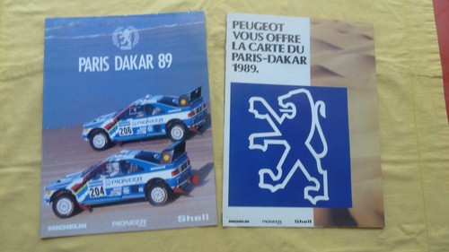 Paris dakar 1989 peugeot - -,