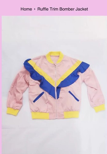 Girls ruffle bomber - ruffle,
