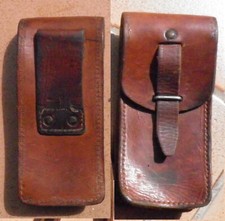 Etui en cuir fauve pour