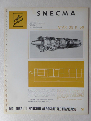 1969 document usias snecma - document,