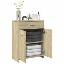 Armoire de Salle de Bain Rangement Toilette Blanc Bois d’Ingénierie vidaXL