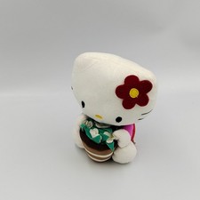 Doudou chat blanc rouge pot de fleurs HELLO KITTY - 30986