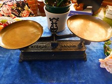 Déco Cuisine = Balancier ancien, Plateaux Cuivre, Force 5kg