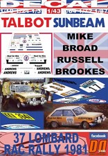 DECAL TALBOT SUNBEAM LOTUS