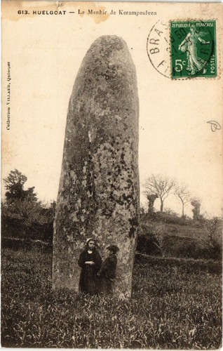 Cpa huelgoat menhir de - cpa,