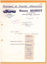 CANARDIERE ,CIVRAY-de-TOURAINE (37) TRANSPORT de LIQUIDE ALIMENTAIRE "P. AUBERT"