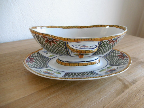Sauciere faience sarreguemines - faience,