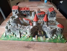 Château Fort Moyen-Âge (Elastolin) Chevaliers , 61 Cm X 43 Cm