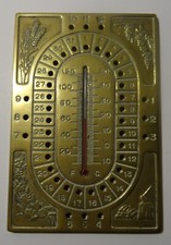 Ancien thermomètre et calendrier