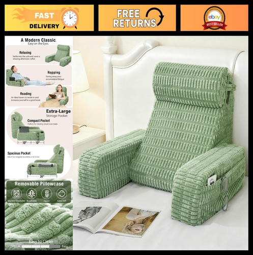 Cozy reading pillow with large - cozy,