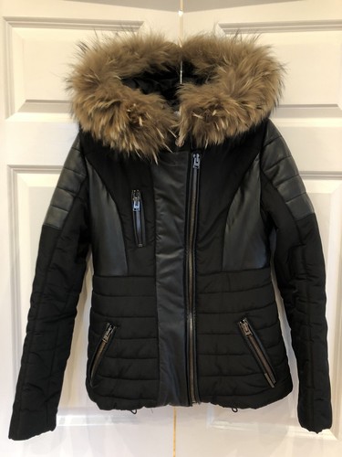 Manteau veste fourrure - , noir