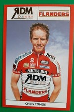 CYCLISME carte cycliste CHRIS TONGE équipe RDM FLANDERS 2002