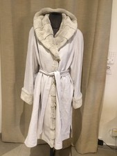 Magnifique Et Authentique Manteau Capuche Laine Cachemire Fourrure Sprung Frères