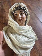 Buste & Statue Faïence Peinte Orientaliste Femme Vers 1900