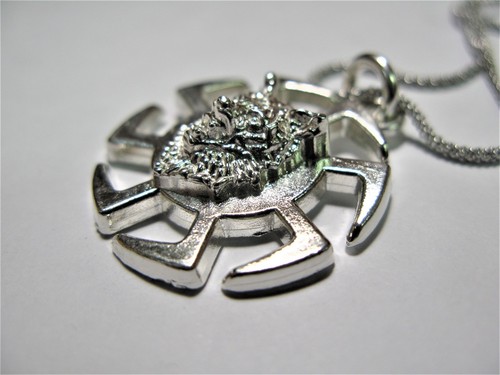 Pendentif argent shuriken - argent,