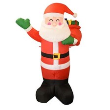 Père Noël Gonflable Avec Sac À Cadeaux 190Cm Usage Intérieur Ou Extérieur