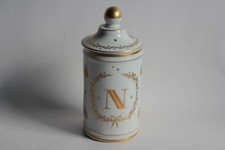 Pot à pharmacie porcelaine Vincennes Napoléon Aigle impérial (65383)