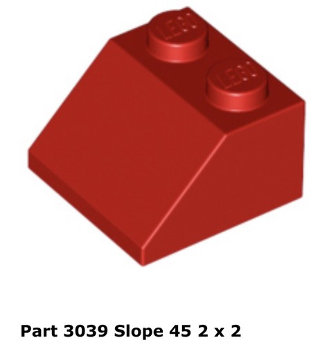 Lego 3039 red slope - 3039, x