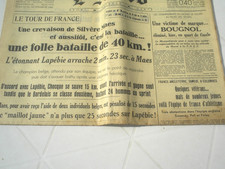 l'auto 22/07/1937 TOUR DE FRANCE  MAES , LAPEBIE  cyclisme ciclismo