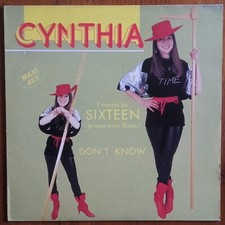 DISQUE VINYLE MAXI 45t 12" CYNTHIA « I wanna be sixteen » POP FRANCE 1984