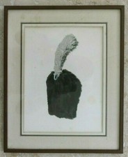 Aquarelle Originale 19ème Bonnet à Poil et plumet Militaria Empire