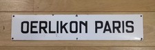 Plaque émaillée Ancienne Oerlikon Paris Train Station 60 cm