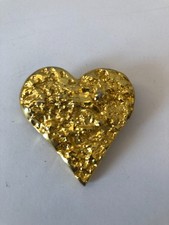 ?‍⬛ Jolie  broche coeur doré  bijoux fantaisie   vintage
