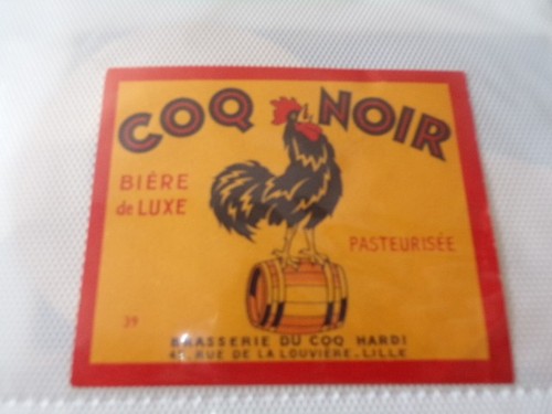 Etiquette ancienne biere coq - ,